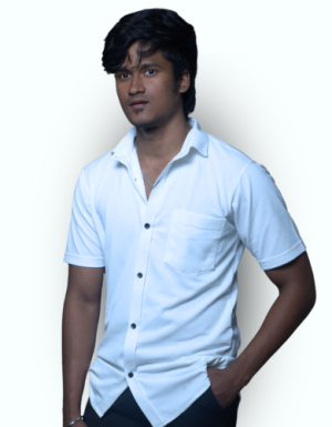 White Driver Half & Full Hand Shirt